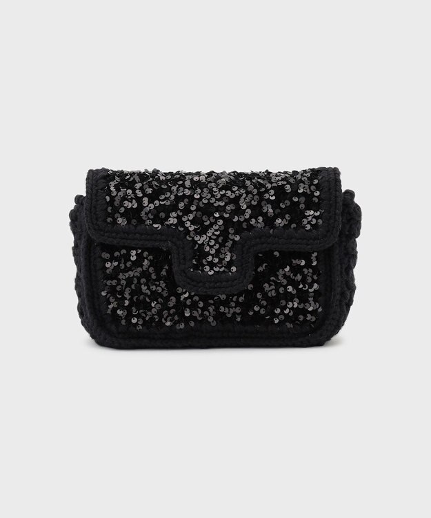 GRACE CONTINENTAL Caterina bertiniスクエアスパンバッグ ブラック