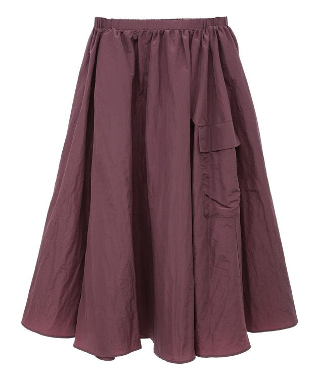 CRAFT STANDARD BOUTIQUE ナイロンワークギャザースカート Bordeaux