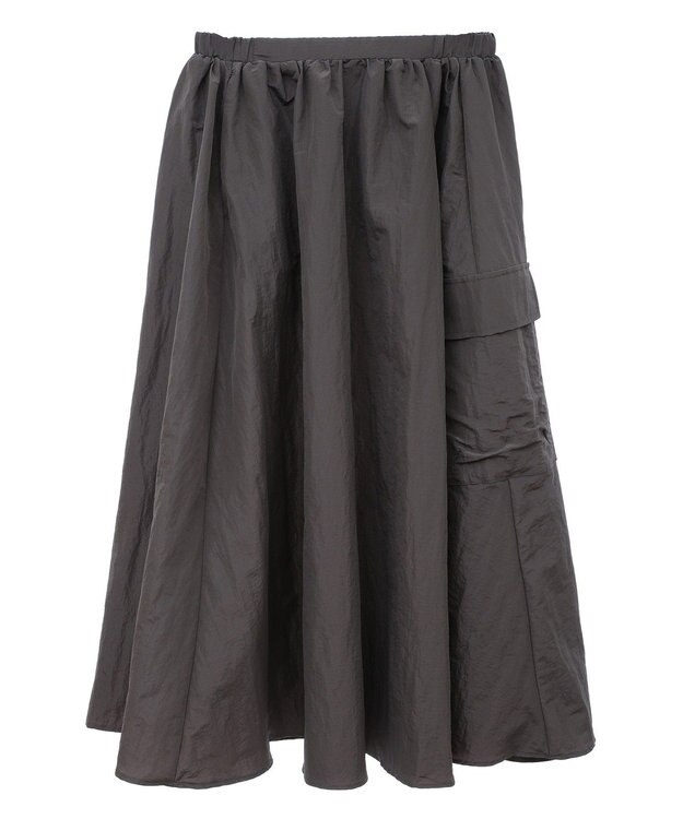 CRAFT STANDARD BOUTIQUE ナイロンワークギャザースカート Charcoal Gray