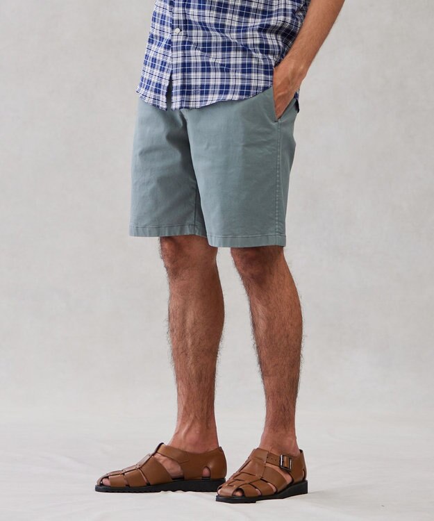 J.PRESS MEN カジュアルデイリーショーツ スモーキーグリーン系