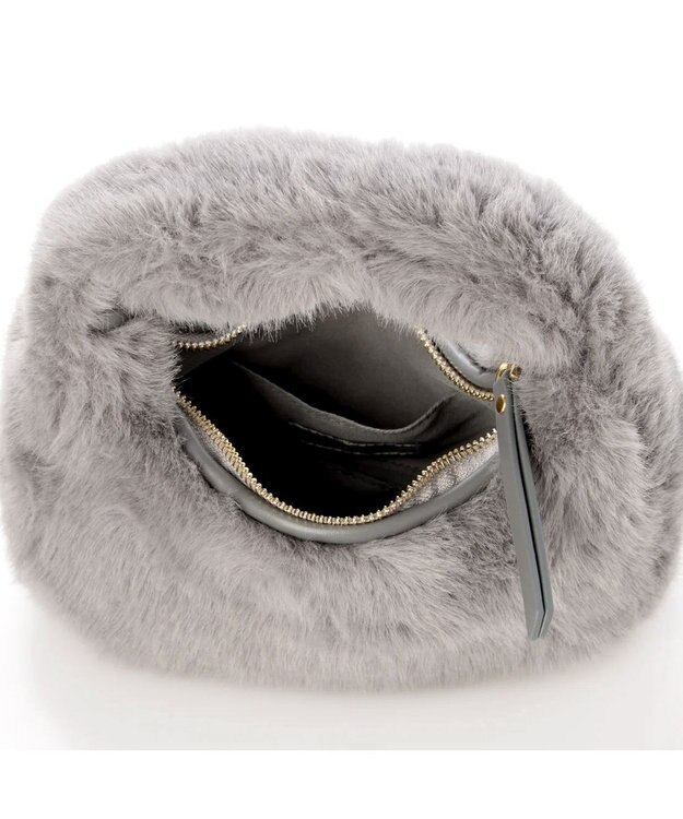 UNBILLION カシュカシュ cachecache / フェイクファー2wayハンドルミニバッグ GY