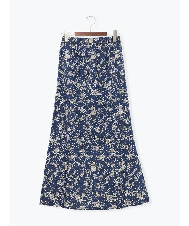 Te chichi 【LIBERTY FABRICS】フレアスカート ネイビー