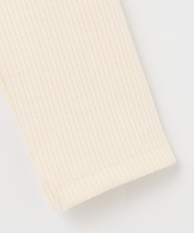 ANY KIDS パール付きペプラムトレーナー エクリュ