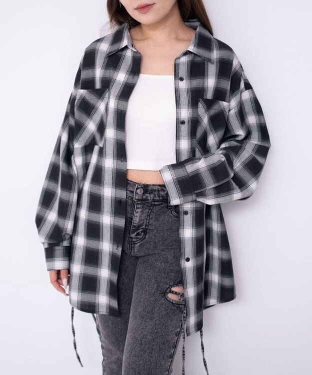 WEGO 2WAYオフショルシャツ ブラック