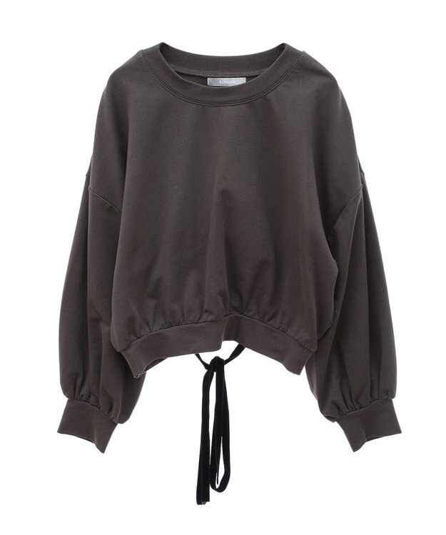 Green Parks ａ．バックレースアップスウェット Charcoal Gray