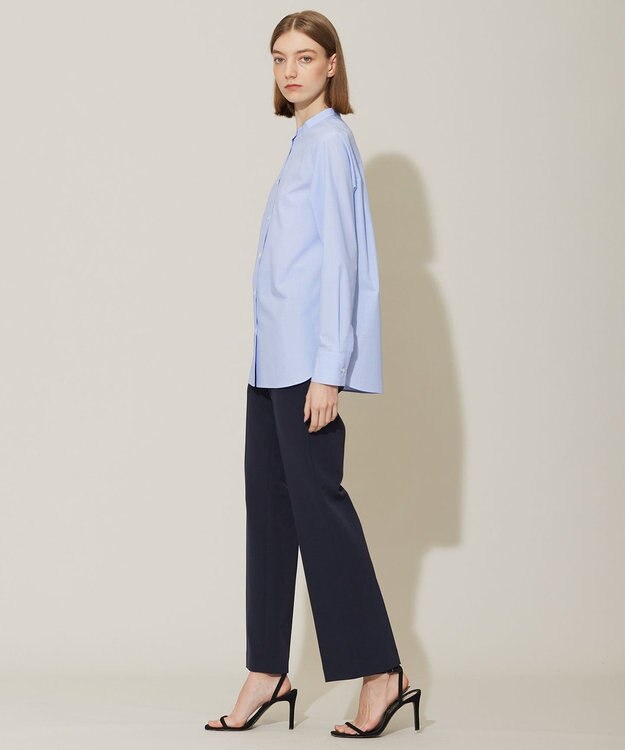 ICB 【洗える】TaPeダブルクロス セミフレアパンツ ネイビー系