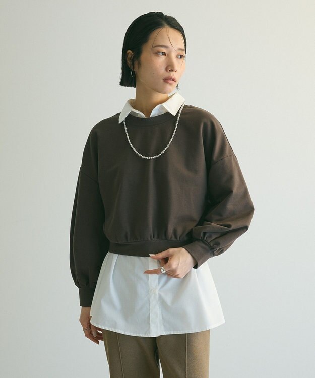 Green Parks ａ．バックレースアップスウェット Charcoal Gray