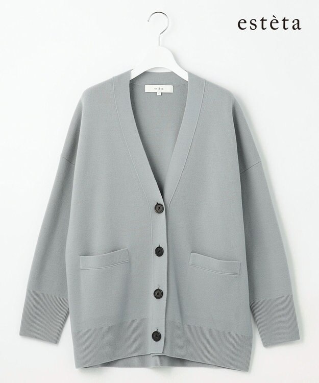 23区 【エステータ】エアリースパンウール カーディガン ミントグリーン系