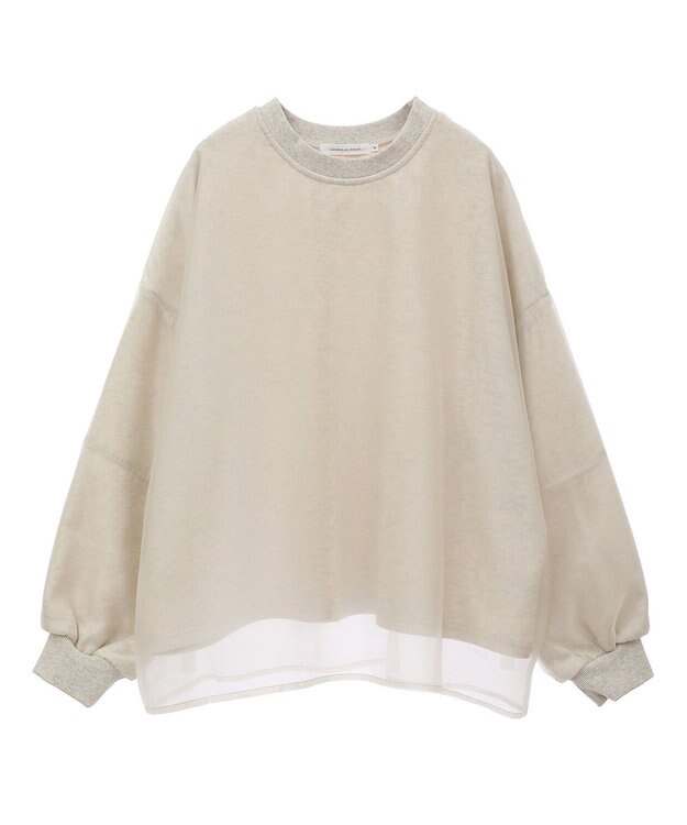 AMERICAN HOLIC オーガンジーレイヤードスウェット Ivory