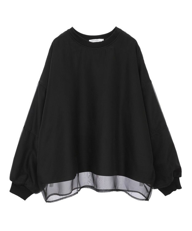 AMERICAN HOLIC オーガンジーレイヤードスウェット Charcoal Gray