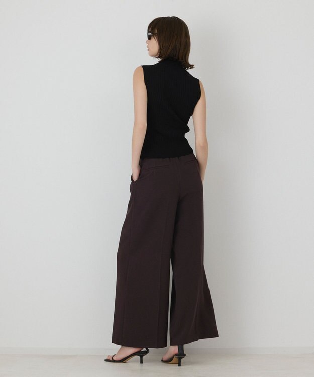 GRACE CONTINENTAL ビジューリブニットトップ ブラック