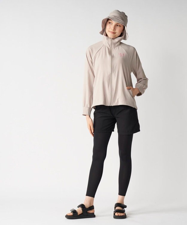 OP／FILA 【marie claire SPORT】帽子付きUVジャケット ベージュ