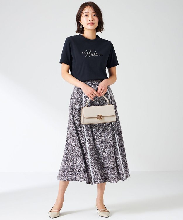 ANY SIS L 【洗える】ベーシックロゴ刺繍 Tシャツ ネイビー