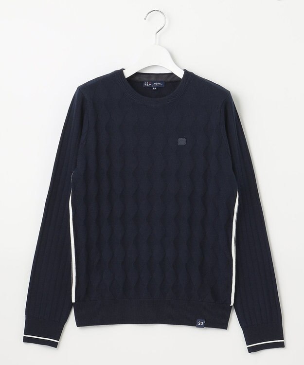 23区GOLF 嬉しいセット企画【ニット＋リバーシブルスカート】【WOMEN】 カラーニットアップ ネイビー系