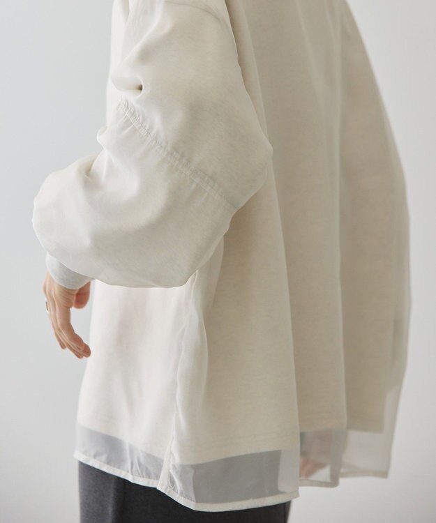 AMERICAN HOLIC オーガンジーレイヤードスウェット Ivory