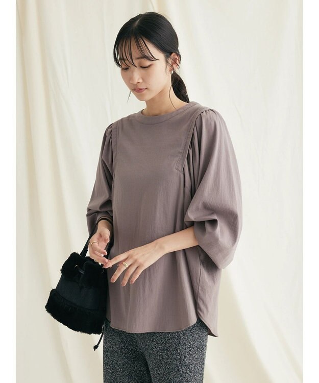 CRAFT STANDARD BOUTIQUE レーヨンデシンドルマンブラウス Mocha