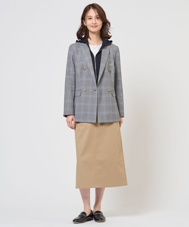 J.PRESS LADIES ANASTASIAトロ ダブル ジャケット グレーチェック系