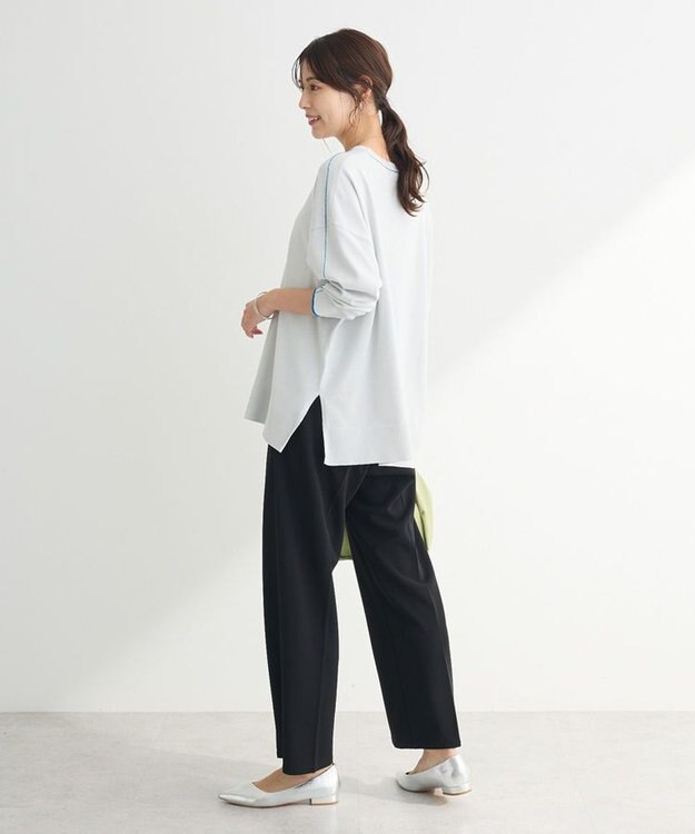 Green Parks アンチピリングライン入りニットプルオーバー Gray