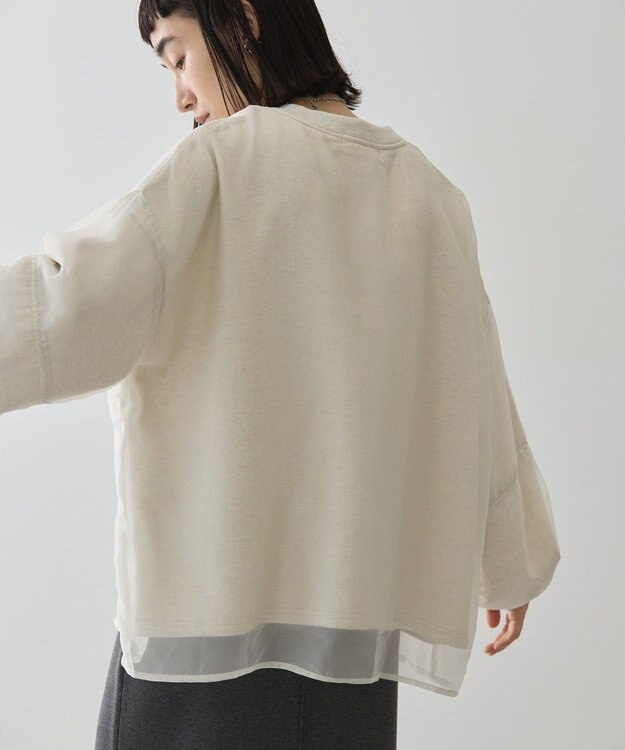 AMERICAN HOLIC オーガンジーレイヤードスウェット Ivory