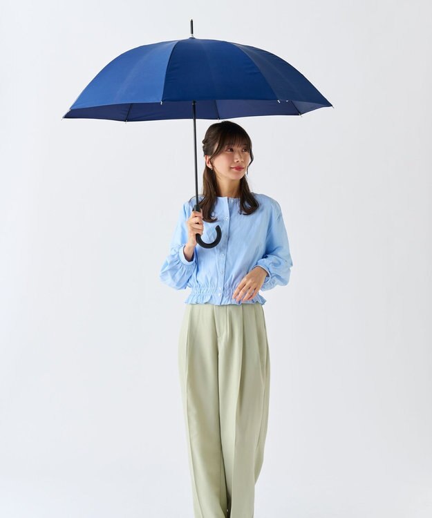 MOONBAT 【超撥水/ 耐風】フロータス (FLO(A)TUS) 長傘  無地 UV 60cm ディープブルー