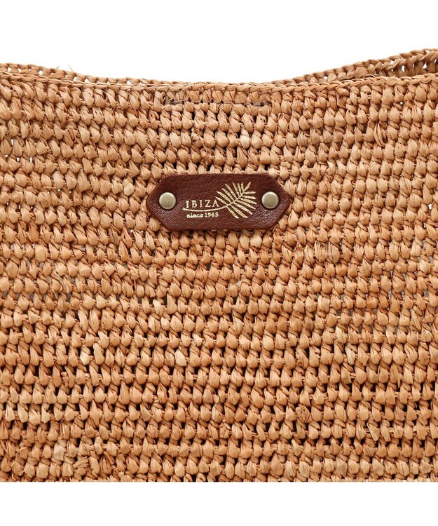 IBIZA ラフィア　ショルダーバッグ 青緑