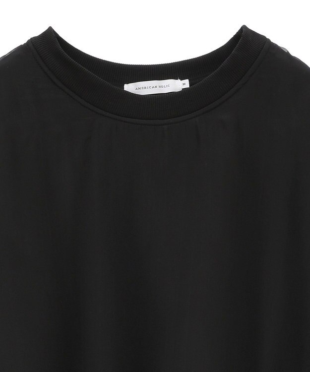 AMERICAN HOLIC オーガンジーレイヤードスウェット Charcoal Gray