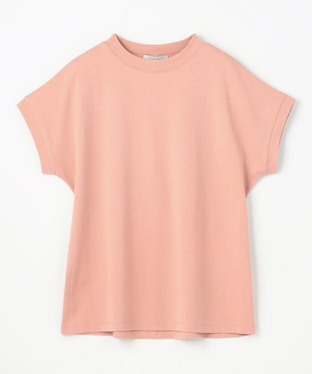 ANY 【UVケア/接触冷感】モックネックフレンチスリーブＴシャツ コーラル