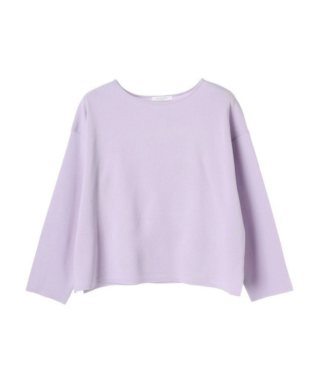 Green Parks 洗える　ボートネックニットプルオーバー Lavender