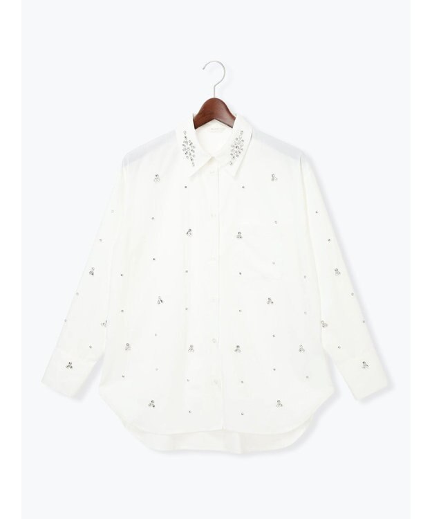 Te chichi ビジューデザインシャツ《2025winter catalog item》 オフホワイト