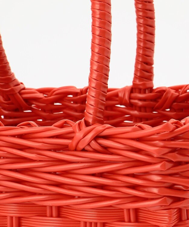 LA BAGAGERIE 【maison vert】【再生ポリエチレン使用】チューブかごバッグ レッド