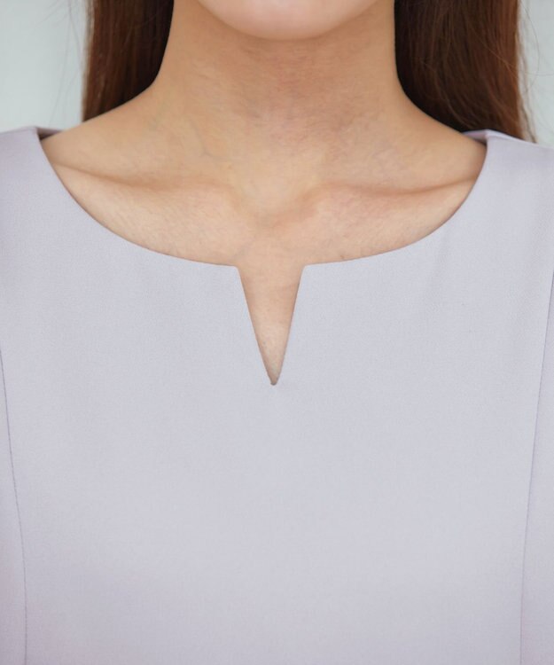 Tiaclasse 【洗える】プリーツパフ袖チュニックブラウス グレー