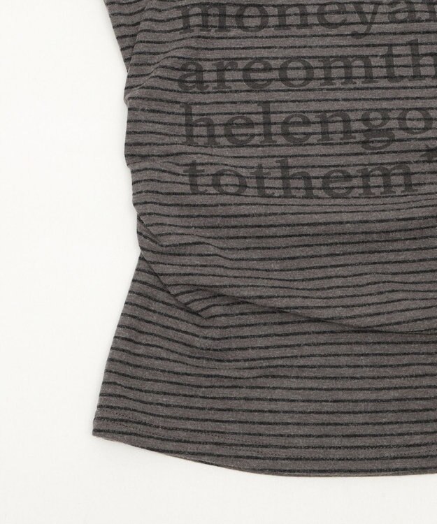 WEGO チョーカー付きボーダーロゴトップ グレー