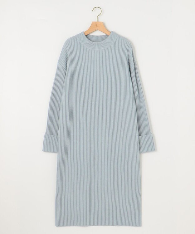 組曲 バルキーニット ワンピース サックスブルー系