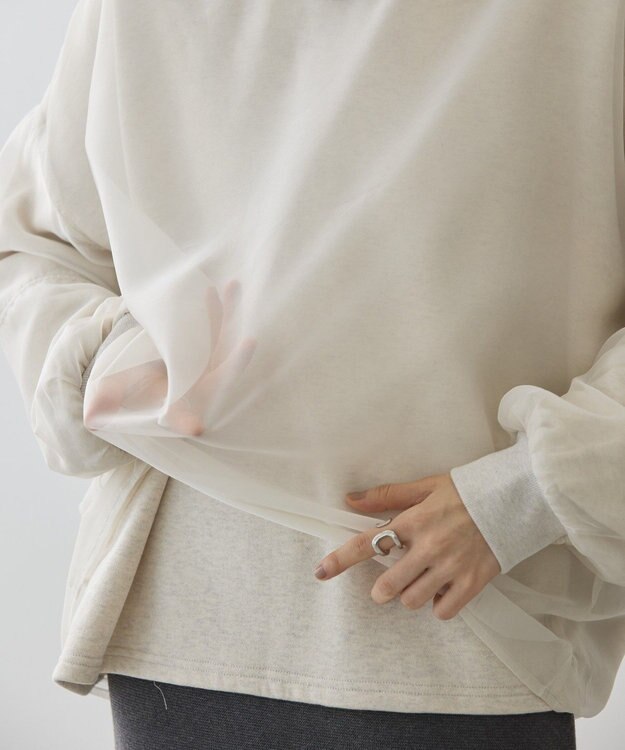 AMERICAN HOLIC オーガンジーレイヤードスウェット Ivory