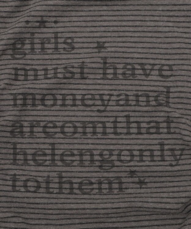 WEGO チョーカー付きボーダーロゴトップ グレー