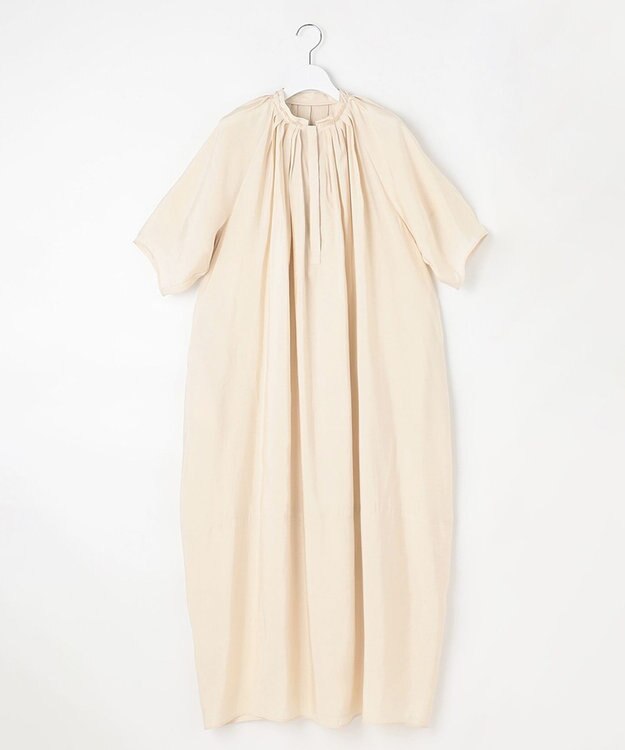 23区 【GOLD LABEL】モダールブロード フォルムワンピース ベージュ系