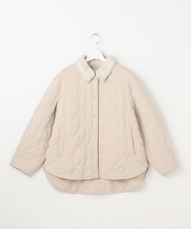 自由区 S キルト アウター ライトベージュ
