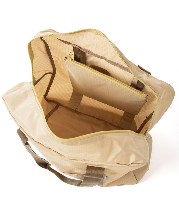 ACE BAGS & LUGGAGE World Traveler  タイヴァス ボストンバッグ 折りたたみ可能 26L 折りたたみ可能 セットアップ可能 ポーチ付き ワールドトラベラー アルコ 旅行 お出かけ 63712 グレージュ