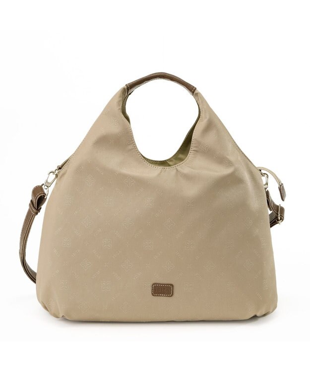 IBIZA モノグラムナイロン　2WAYバッグ シャンパンゴールド