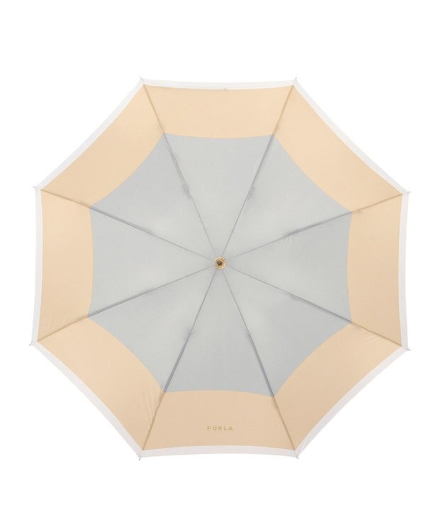 MOONBAT FURLA  折りたたみ傘 カラーボーダー 大きめ55cm 日本製 グレー