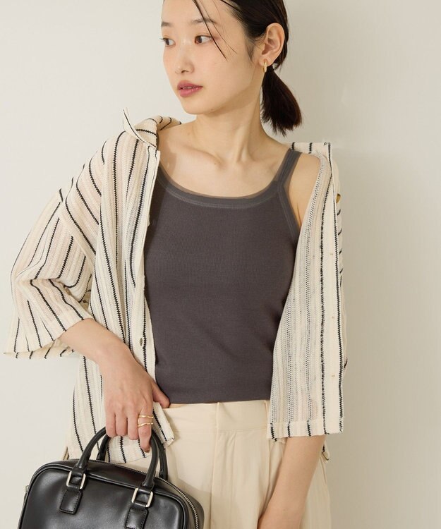 AMERICAN HOLIC チュールキャミタンクトップ Charcoal Gray