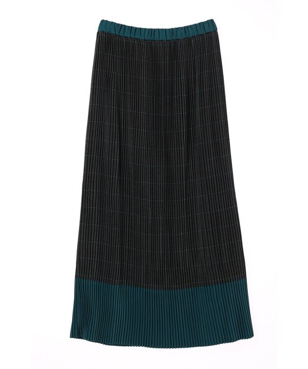 CRAFT STANDARD BOUTIQUE 配色チェックプリーツスカート Check Black
