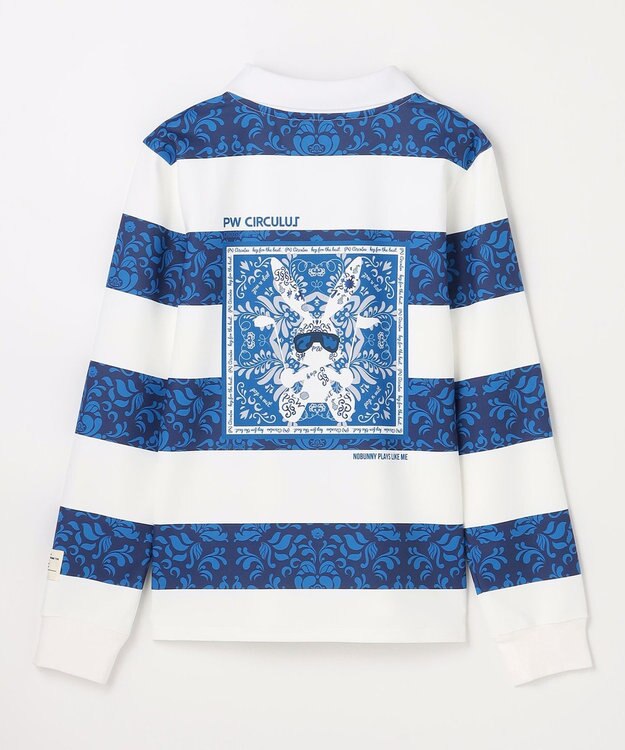 PW CIRCULUS 【吸水速乾 /  UV遮蔽率99.8% UVカット / ストレッチ】【WOMEN】ラガーシャツ ゴルフウェア レディース ネイビー系1