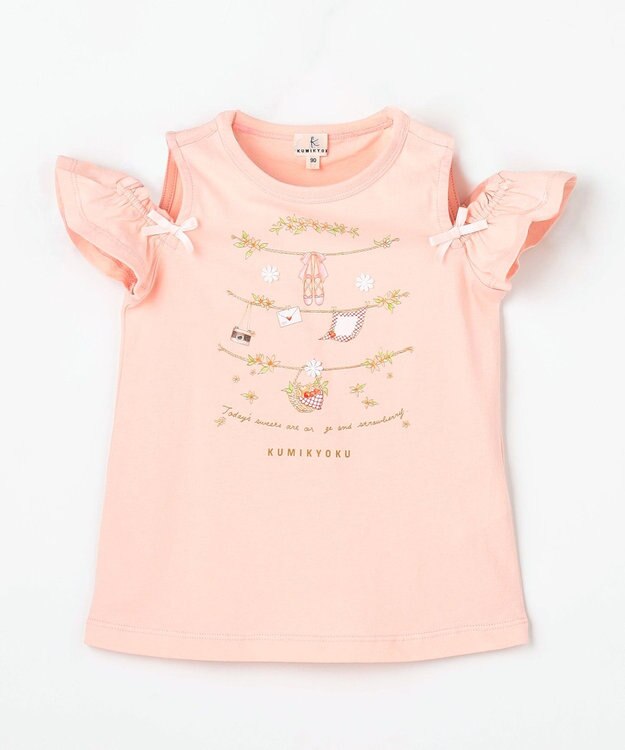 組曲 KIDS 【90-100㎝】 フルーティーブリーズTシャツ ピーチ