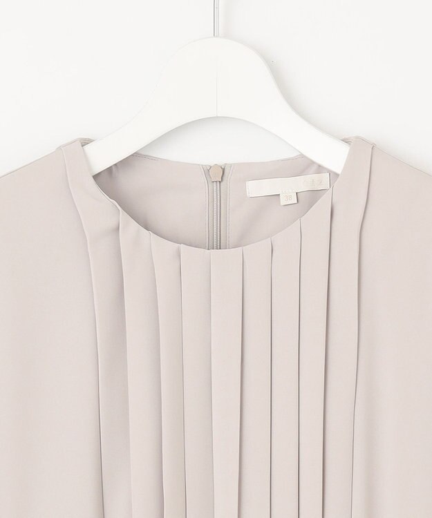 自由区 【ご好評につき追加生産・洗える】ライトサテン ワンピース ライトグレー系