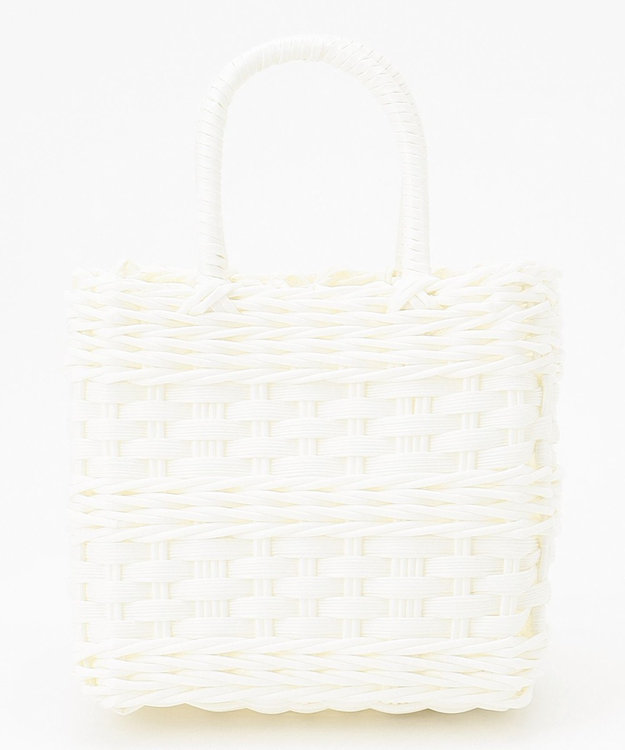 LA BAGAGERIE 【maison vert】【再生ポリエチレン使用】チューブかごバッグ ホワイト