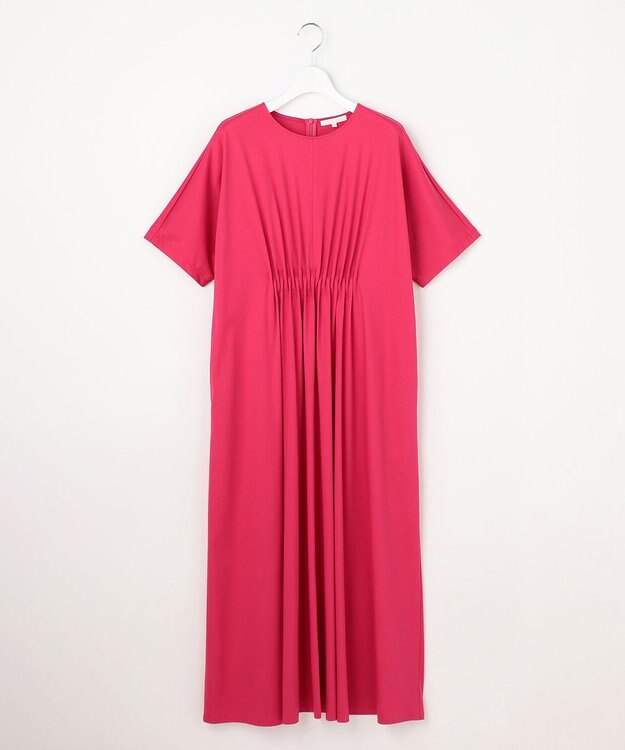 自由区 リラクシージャージー ドレス マゼンタ