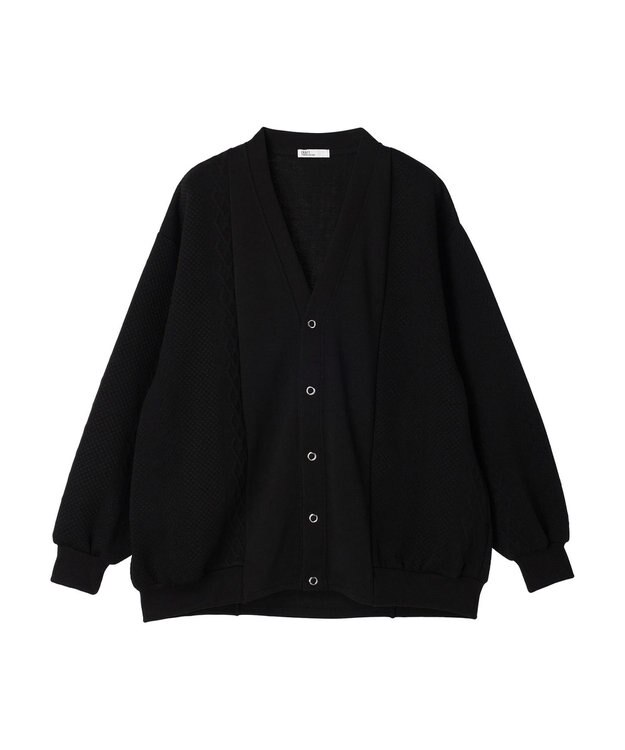 CRAFT STANDARD BOUTIQUE JQカット切り替えカーディガン1 Black