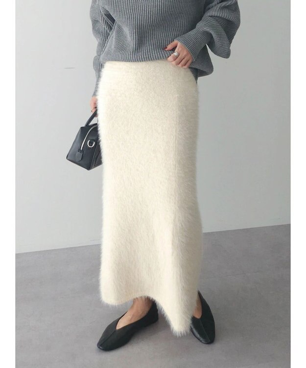 Green Parks ・Ｐｅｔｉｔ　Ｆｌｅｕｒ　シャギーニットスカート Ivory