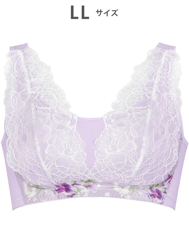WACOAL ルジェ 【ナイトアップブラ　ドレッシィ】 ノンワイヤーブラ ナイトブラ 脇流れを防ぐ 立体的なバストシルエット ここちいい肌ざわり ペアショーツあり レディース BCA124 /ワコール パープル